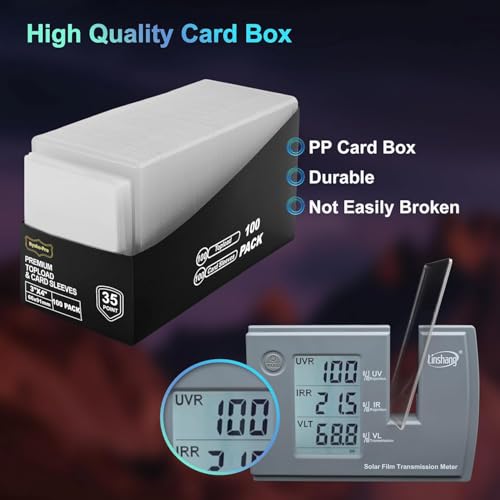 RyshePro 200 UV400 Card Sleeves & 200 Top Loaders Set for MTG TCG - Includes 2 Boxes