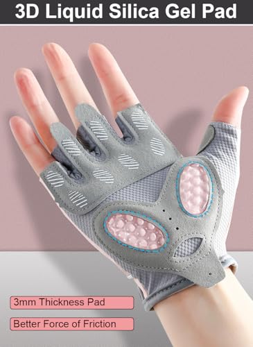 Weight Lifting Gloves for Men & Women - Pink, Large, Anti-Slip