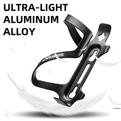 Aluminum Alloy Bike Water Bottle Cage - Universal Holder, Black