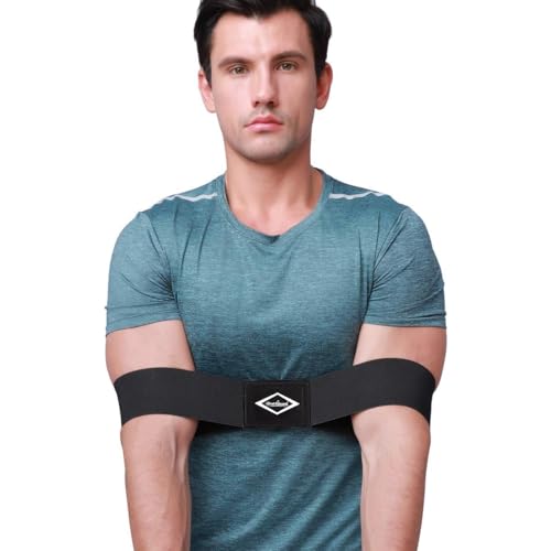 Golf Swing Training Aid - Arm Band for Correct Swing Gesture - Black / Standard Large
