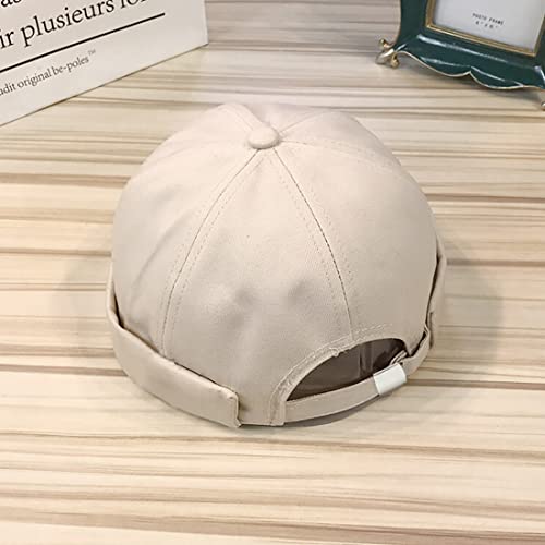 Cotton Brimless Docker Cap - Adjustable Sailor Skullcap Beanie