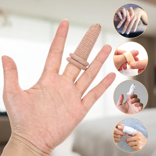 Breathable Finger Cots - 15 Pack Elastic Fabric Finger Sleeves for Protection