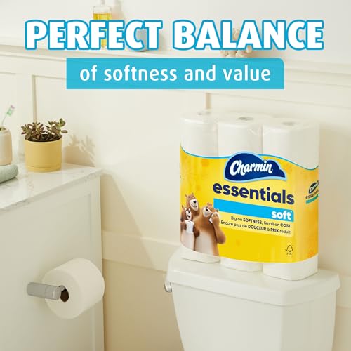Essentials Soft Toilet Paper - 6 Mega Rolls, 330 Sheets Per Roll