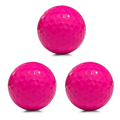 High-Visibility Golf Balls for Long Distance - Magenta 3pcs