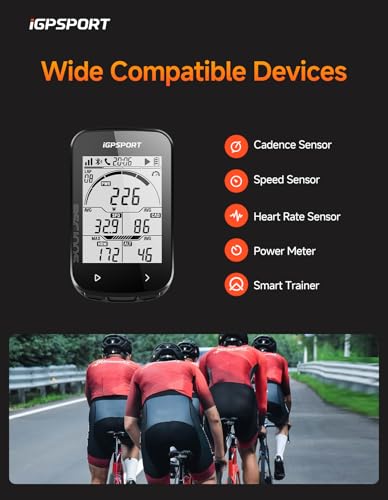 Wireless GPS Bike Computer BSC100S - 2.6'' LCD, 40H Battery Life