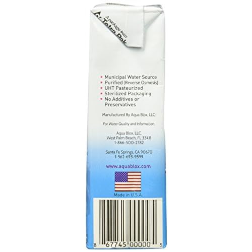 Aqua Blox 200ml Water Supply (32 Pack), 5-Year Shelf Life, Emergency Drinking Water for Disasters, Camping, Earthquake, Floods