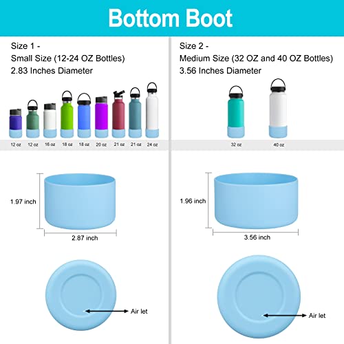 Silicone Bottom Boot for Hydro Flask & Stanley Tumbler - Light Sky / 40 oz