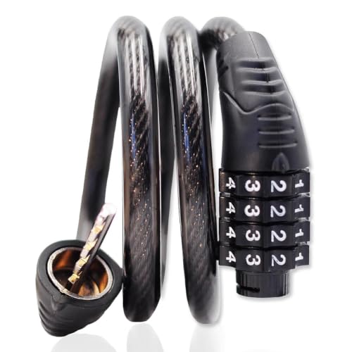 32-Inch Resettable Combination Cable Lock - Braided Steel Bike Lock