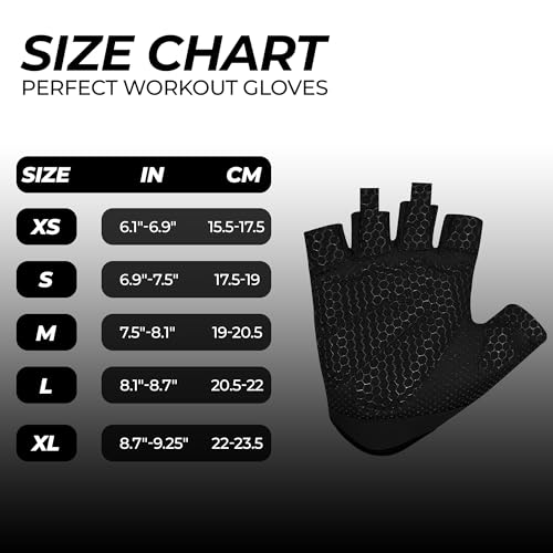 Weight Lifting Gloves with Full Palm Protection - X-Large Black
