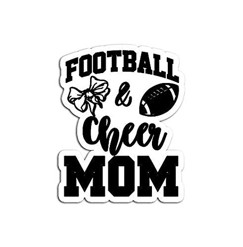 Football and Cheer Mom Graphic Vinyl Sticker for Cars, Laptops, and Walls