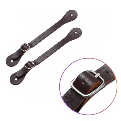 Suohanfei Low-Carbon Steel Horse Spurs Set with Adjustable Spur Straps for Equestrian Riding