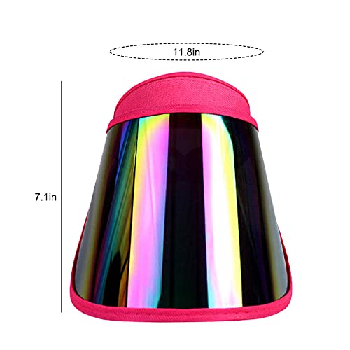 VIOKKO UV Protection Sun Visor Hat for Outdoor Activities - Rose Red
