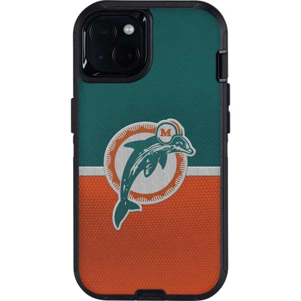 Miami Dolphins Vintage Skin for OtterBox Defender iPhone 14 Plus