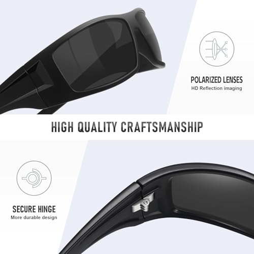 Polarized Sports Sunglasses with UV400 Protection for Outdoor Activities