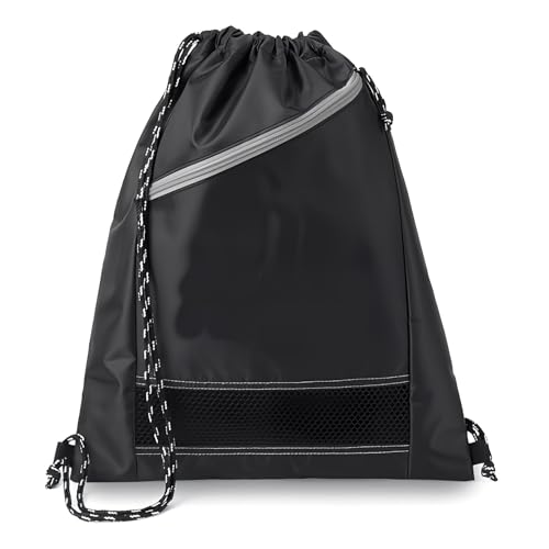 Large Capacity Drawstring Gym Bag with Zipper - 1 Pack