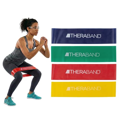 12" Resistance Band Loop Set - Yellow, Red, Green, Blue