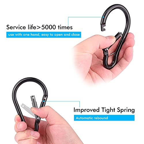 Carabiner Caribeaner Clip,Extra Large 4" Aluminum Carabeaner Keychain