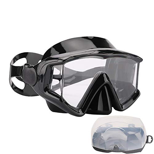 Anti-Fog Diving Mask with 180° Field of View - Black Adult