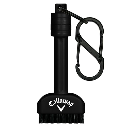 Compact Magnetic Golf Club Brush - Black