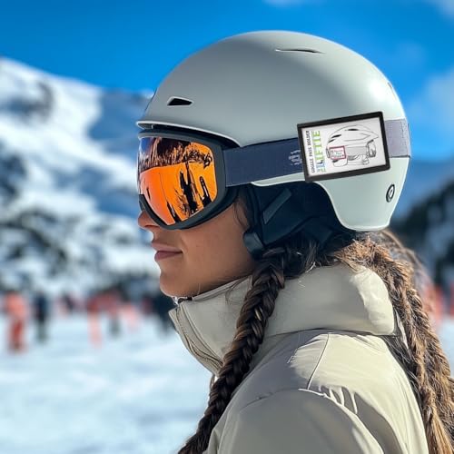 Ski Pass Holder for Goggles & Helmets - Secure Attachment