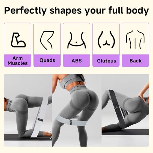 Fabric Resistance Band - Non-Slip Booty Loop for Fitness - Cream01