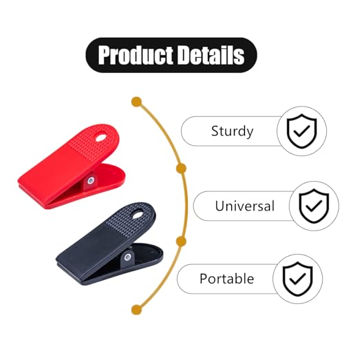 Treadmill Safety Switch Clips - 4 Pack, Red & Black