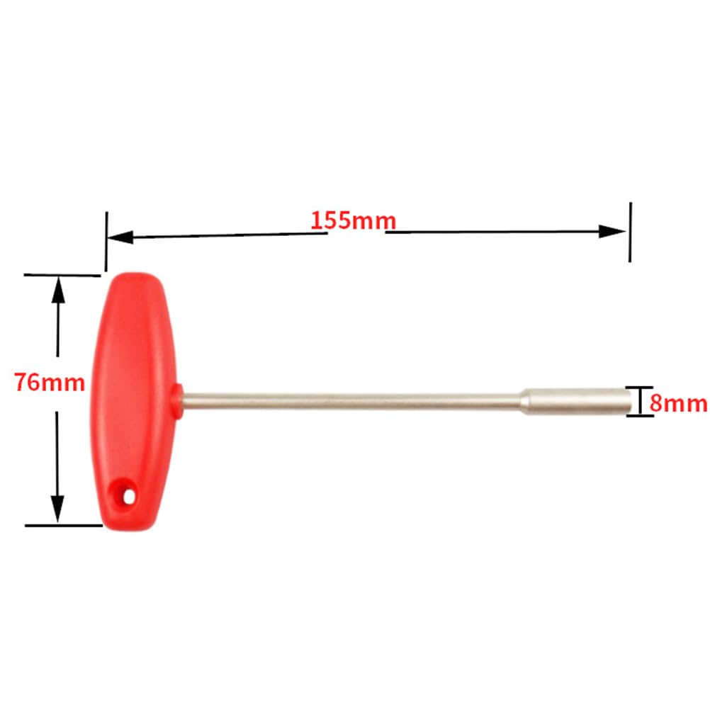 ULTECHNOVO Bike Concealed Spoke Wrench T Shape Sleeve Wrench Wire Adjust Spoke Tool Hexagonal Hole Bicycle Wheel Repair Tool 6.10X2.99X0.90In
