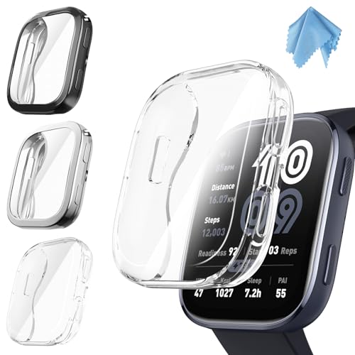 Fintie 3 Packs TPU Screen Protector Case Compatible with Amazfit Bip 6