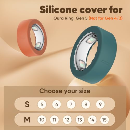 15 Pack Ultra-Thin Ring Covers for Oura Ring Gen 5 - Size 5-9 (BO&DQQ)