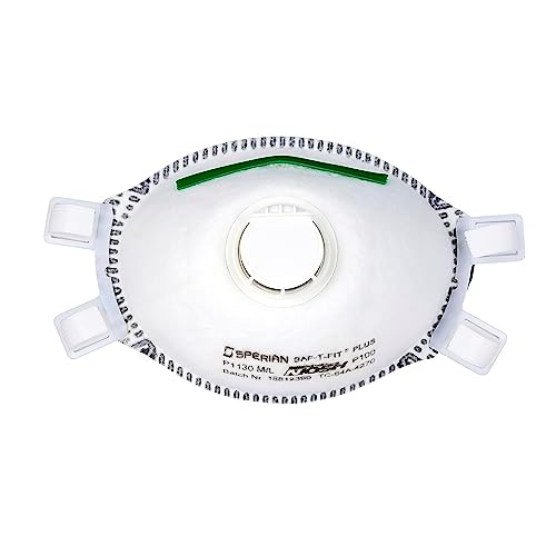 Honeywell Safety Products SAF-T-Fit Plus Disposable Lead Paint Removal P100 Respirator Mask with Exhalation Valve, 1-Pack (RWS-54020)