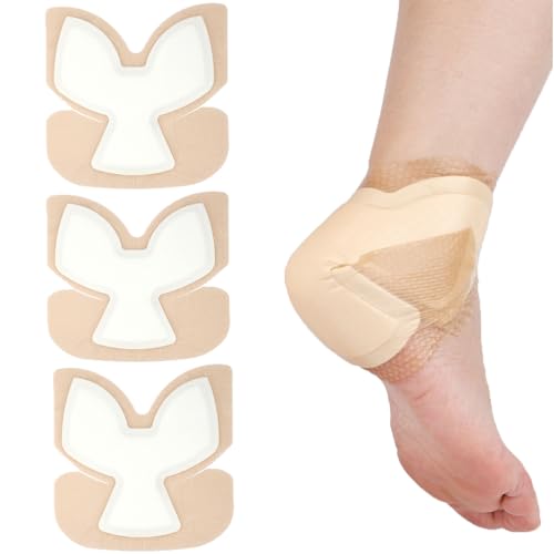 SinaiSea Pack of 3 Waterproof Silicone Foam Heel & Wound Dressings 8x8 inches