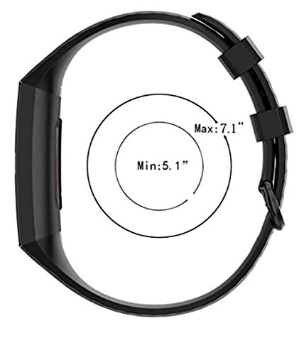 Silicone Replacement Bands for Fitbit Charge 3/4 - Brown, Large