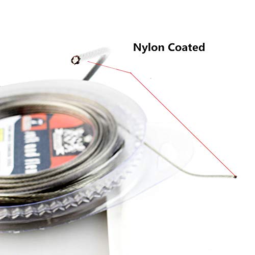32.8ft Stainless Steel Leader Wire - 5 lbs Nylon Coated