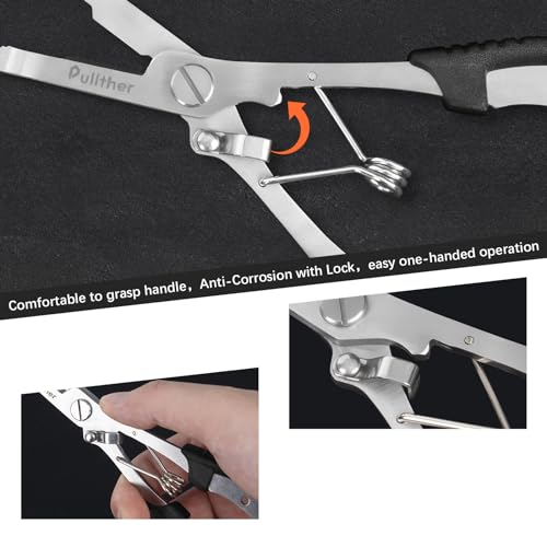Needle Nose Fishing Pliers with Hook Remover - Black