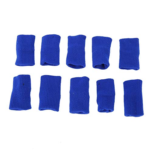 Finger Protector Sleeves - 10Pcs Stretchy Support for Arthritis - Blue