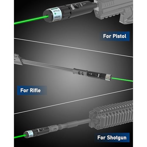 Green Laser Bore Sight Kit with 32 Adapters for 0.17 to 12GA Calibers
