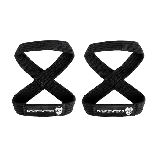 Figure 8 Lifting Straps for Deadlift & Powerlifting - Black Small