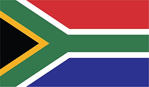 South Africa Flag Vinyl Decal Sticker - 5 x 3 Inch - 2 Pack