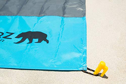 Lightweight Plastic Tent Stakes - 5.9" Pack of 4 - Safety Yellow