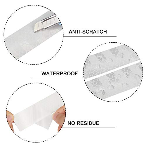 Strong Reflective Stripe Stickers - 35.2'' Waterproof Decal - White
