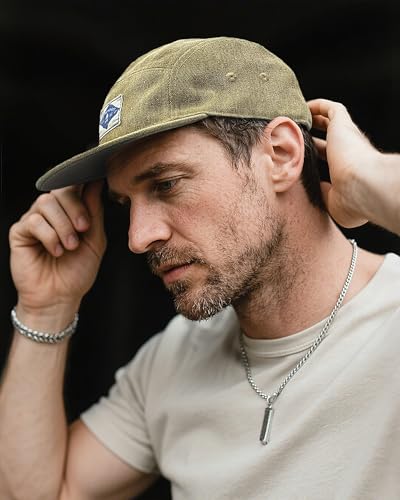 Croogo 5 Panel Flat Brim Baseball Cap Unisex Vintage Streetwear Khaki One Size