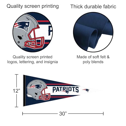 New England Patriots 30-Inch Felt Pennant - Officially Licensed
