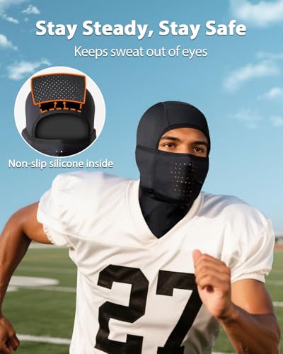 Breathable Balaclava Ski Mask - Full Head Cover - Moisture-Wicking Black