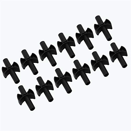 ZIZILAND Trampoline Enclosure Pole Gap Spacers & Screws Set, 12pcs Black