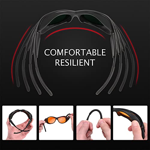 UV Safety Glasses for 90-490nm UV Light Protection, Anti-Fog & Impact-Resistant