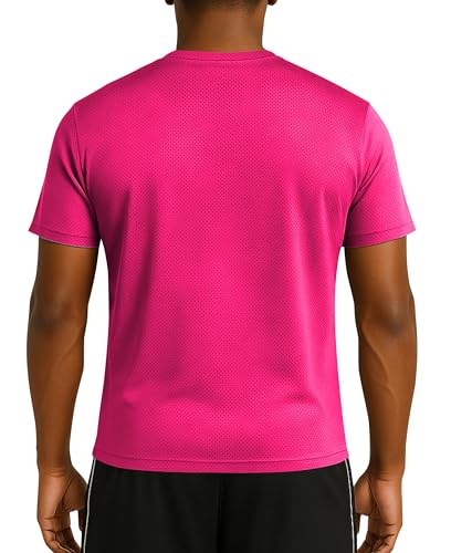 Men's Short Sleeve Mesh Workout T-Shirts - 5 Pack, Small