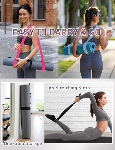 Yoga Mat Carrier Strap - Adjustable Cotton Blend - Haze Blue