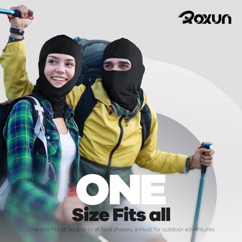UV Protection Balaclava Ski Mask - Breathable Summer Face Cover - 2 Pack Black