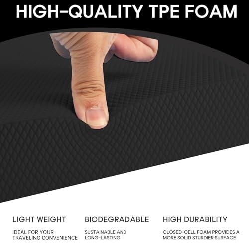 MBHKRRS Black 15.7 x 13 x 2 Inch Balance Pad for Stability & Therapy