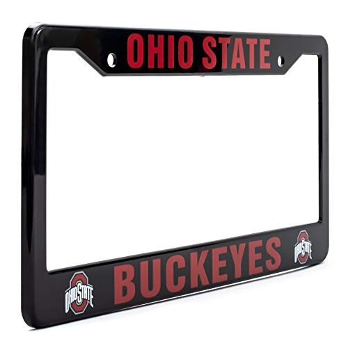 Ohio State Buckeyes License Plate Frame - Black, 12.25" x 6.25"